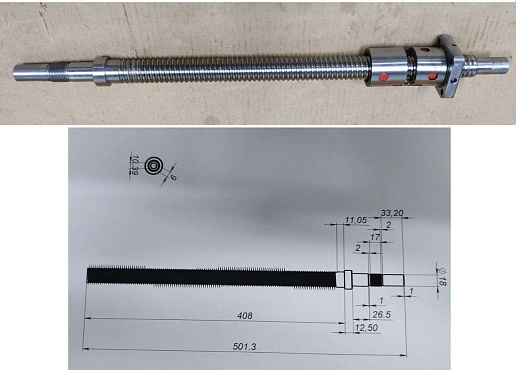 ШВП оси Х для КЕ50/1500 (CK6150x1500)